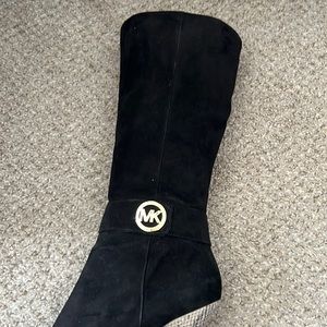 Michael Kors black suede boots